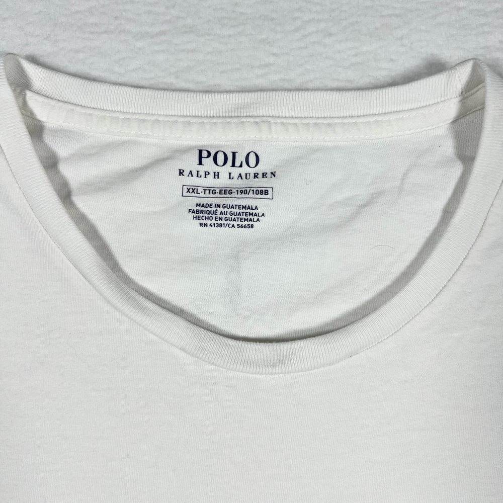 Polo Ralph Lauren Football Bear Long Sleeve White T-Shirt Mens Size XXL - Picture 6 of 10